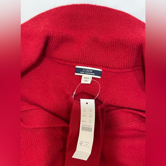 J.Crew NWT 100% cashmere collared sweater dress sz M/L - Picture 4 of 6